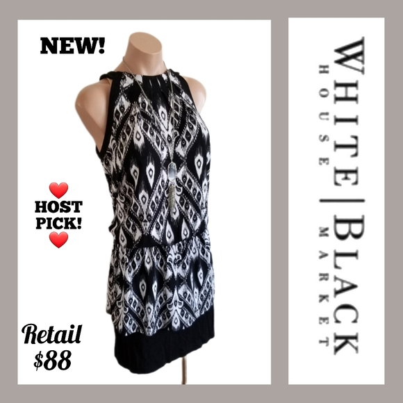 White House Black Market Tops - WHBM White House Black Market top black & white sz small/med NEW! Final Price!
